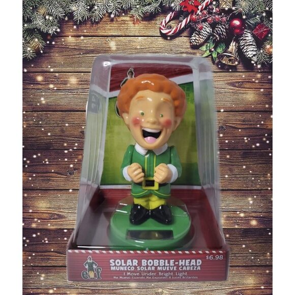 ELF Buddy the Elf Solar Powered Bobble-Head Movie - Picture 4 of 4
